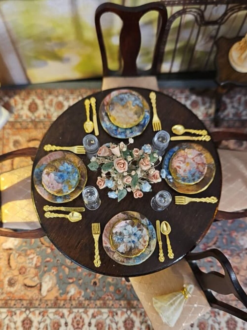 Miniature Dollhouse Dining Plates - Picture 2 of 9